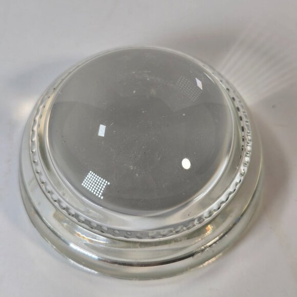 Vintage Glass Dome Magnifying Paperweight Clear Desk Accessory Retro Office 3in - Picture 2 of 7